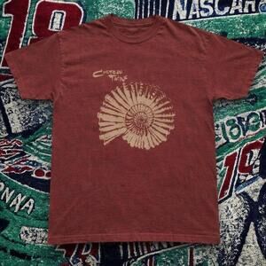 Y2K Indie Lucero Atlas Sunburst Graphic Tee Rust Brown Unisex Boxy Fit